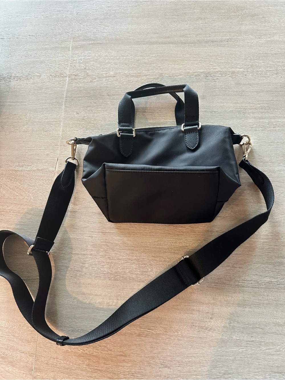 Mark & Graham Black Nylon Crossbody with Front Pocket